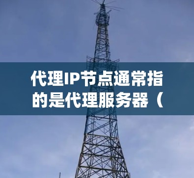 代理IP节点通常指的是代理服务器（Proxy Server）或代理节点（Proxy Node）用于代理HTTP或HTTP/HTTPS请求。以下是一些可能涉及代理IP节点的方面