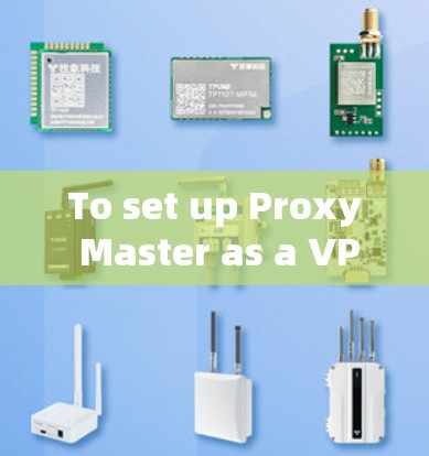 To set up Proxy Master as a VPN proxy,follow these organized steps: