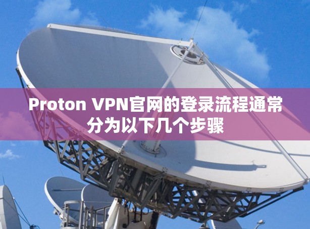 Proton VPN官网的登录流程通常分为以下几个步骤