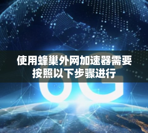 使用蜂巢外网加速器需要按照以下步骤进行