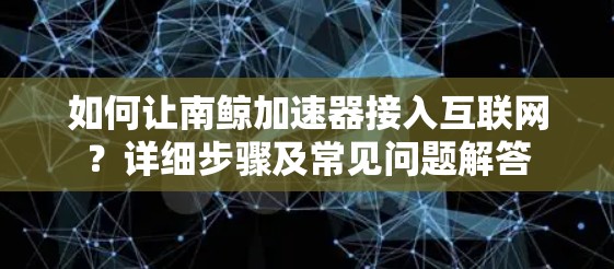 如何让南鲸加速器接入互联网？详细步骤及常见问题解答