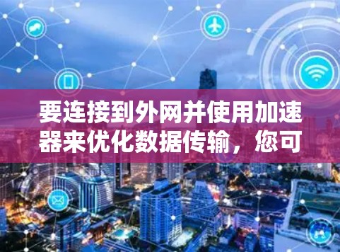 要连接到外网并使用加速器来优化数据传输，您可以按照以下步骤操作