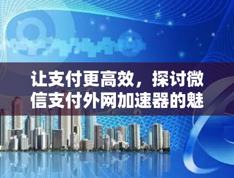 让支付更高效，探讨微信支付外网加速器的魅力与优化策略