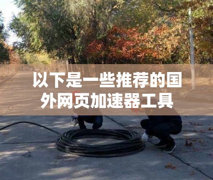 以下是一些推荐的国外网页加速器工具