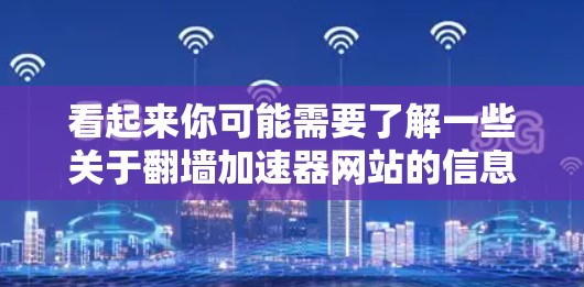 看起来你可能需要了解一些关于翻墙加速器网站的信息，或者如何配置翻墙功能来提升加速器网站的加载速度。以下是一些具体的建议和步骤，帮助你更好地理解如何使用翻墙加速器