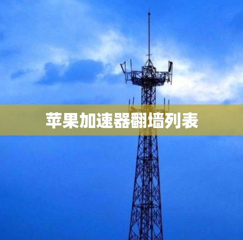 苹果加速器翻墙列表