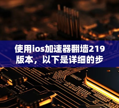 使用ios加速器翻墙219版本，以下是详细的步骤和建议