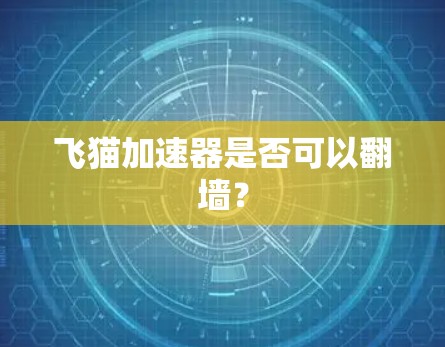 飞猫加速器是否可以翻墙？