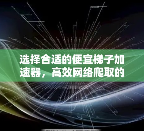 选择合适的便宜梯子加速器，高效网络爬取的关键工具