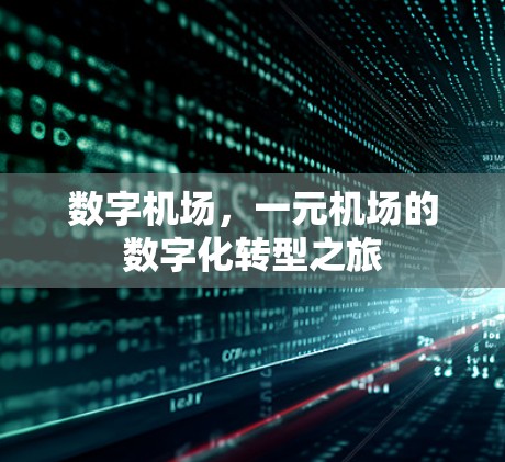 数字机场，一元机场的数字化转型之旅
