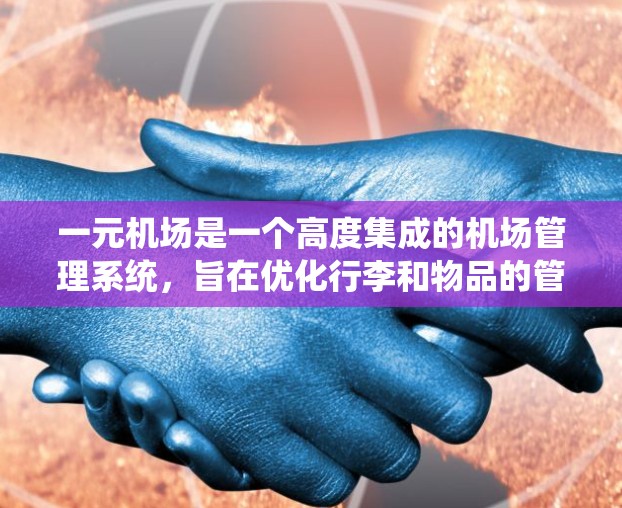 一元机场是一个高度集成的机场管理系统，旨在优化行李和物品的管理，提高效率和安全性。以下是对这一概念的详细分析和解释