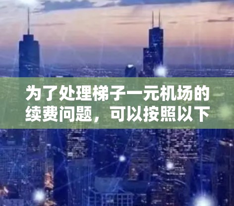 为了处理梯子一元机场的续费问题，可以按照以下步骤进行