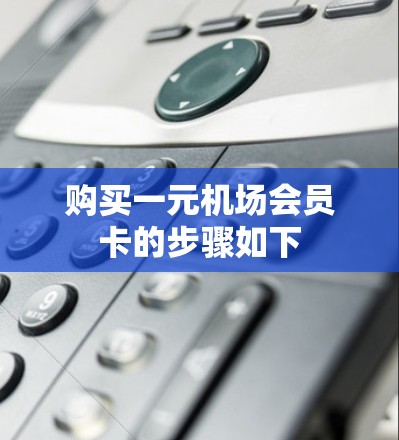 购买一元机场会员卡的步骤如下