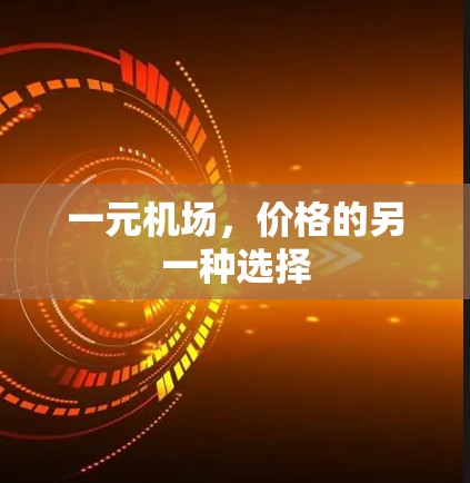 一元机场，价格的另一种选择