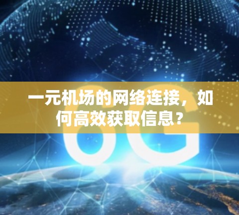 一元机场的网络连接，如何高效获取信息？