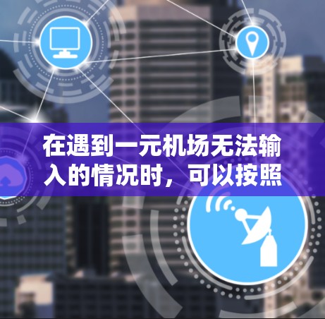 在遇到一元机场无法输入的情况时，可以按照以下步骤逐一排查和解决