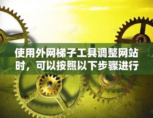 使用外网梯子工具调整网站时，可以按照以下步骤进行