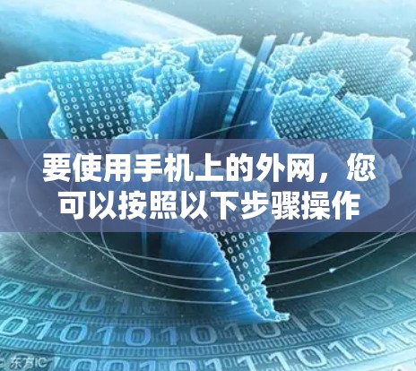 要使用手机上的外网，您可以按照以下步骤操作