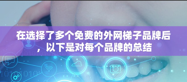 在选择了多个免费的外网梯子品牌后，以下是对每个品牌的总结