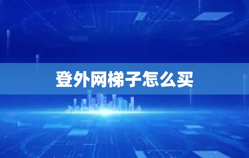 登外网梯子怎么买