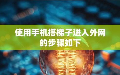 使用手机搭梯子进入外网的步骤如下
