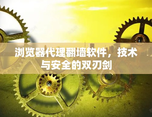 浏览器代理翻墙软件，技术与安全的双刃剑