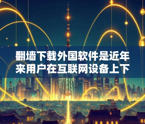 翻墙下载外国软件是近年来用户在互联网设备上下载国外服务器、服务器上的软件包或下载链接的一种方式。虽然这需要一定的技术知识，但通过以下步骤，你可以有效地完成这个过程
