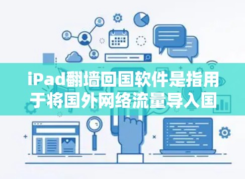 iPad翻墙回国软件是指用于将国外网络流量导入国内网络的软件，通常需要满足一定的条件，例如IP地址、权限等。以下是一些常见的iPad翻墙软件推荐，供您参考